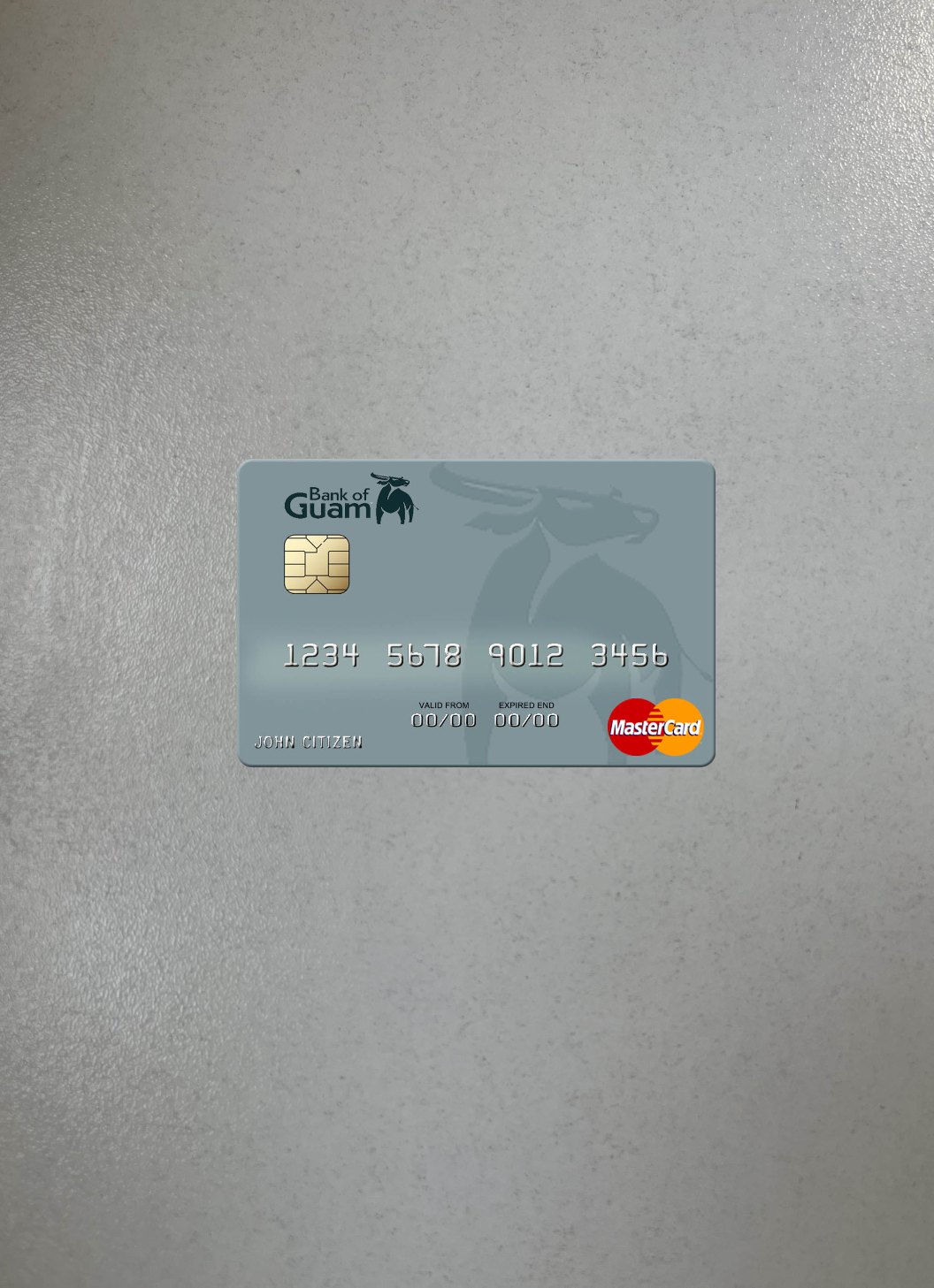 Download Marshall Islands Bank of Guam mastercard photolook front Photoshop template